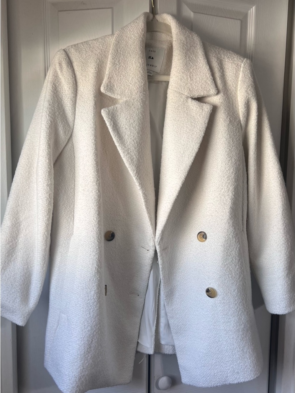 Free Assembly Women's Boxy Double Breasted Jacket -L